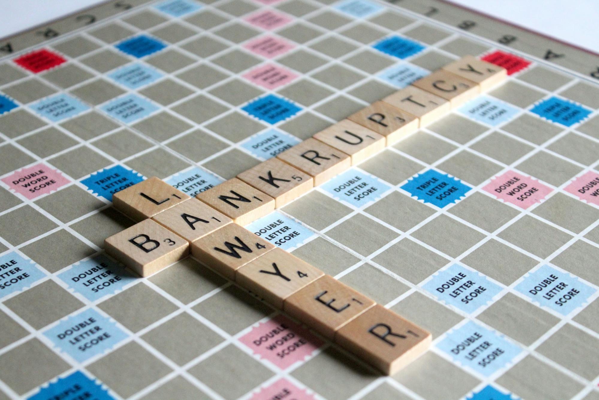 bankruptcy letter scrabble